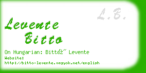 levente bitto business card